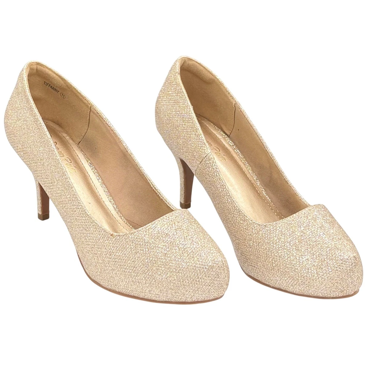DREAM PAIRS Dames gesloten teen jurk pumps schoenen, Wit, 38.5 EU