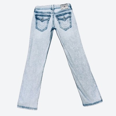    TRUE RELIGION Ricky Relaxed Straight Jeans Light Wash Flap Pocket Men's 29