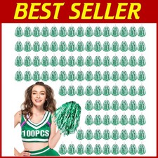 100Pcs Metallic Cheerleading Pom Poms - Foil 30g