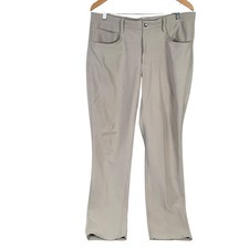 FootJoy Golf 5 Pocket Performance Pants Mens 35x32 Tan Athletic Fit Stretch read