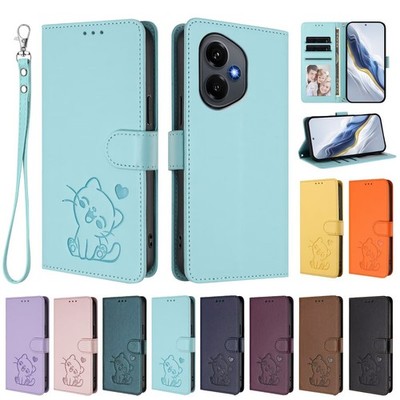 Leather Love Cat Wallet Cover Case For Honor 200 Magic 6 Huawei Mate 80 70 P50