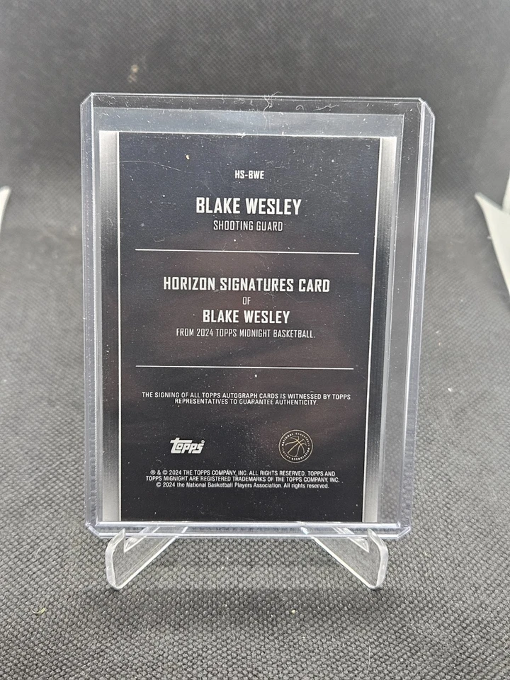 2024 TOPPS MIDNIGHT BASKETBALL 4 CARDS 4 AUTOS WESLEY,WILKES,BROWN,SENSABAUGH - Image 2 of 4