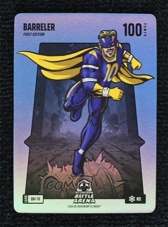 2024 Bo Jackson Battle Arena TCG Alpha Edition Blue Battlefoil Ice Barreler