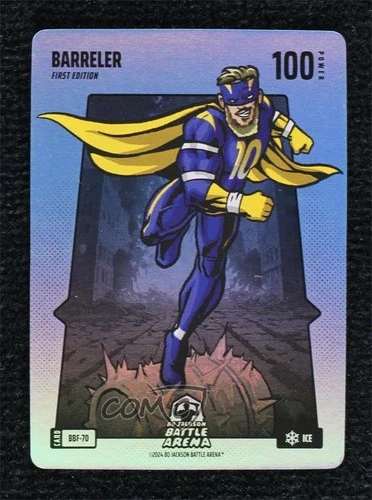 2024 Bo Jackson Battle Arena TCG Alpha Edition Blue Battlefoil Ice Barreler