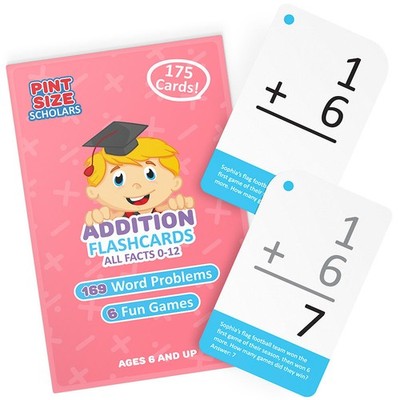 Deluxe 175 Count Addition Flashcard Set - Great Teaching Aid!