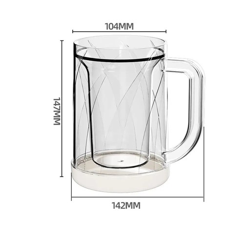 Double Wall Liquid Frozen Cup Transparent Cold Drink Chilled Cups Beverage - Picture 2 of 10