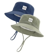 Baby Sun Hat Smile Face Toddler Boys Girls Bucket Hat 0-5 Years Kids UPF 50 Sun