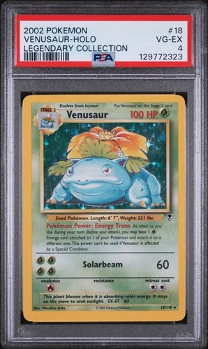 2002 POKEMON LEGENDARY COLLECTION #18 VENUSAUR-HOLO PSA 4