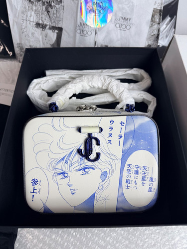 JIMMY CHOO x Pretty Guardian Sailor Moon Sailor Uranus Avenue Vanity Bag wo/Card