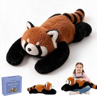 Gewichtetes PlüSchtier Roter Panda Kuscheltier 30Cm FüR Erwachsene Kinder