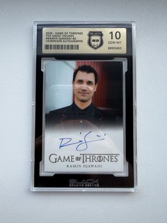 Game Of Thrones The Great Houses Autograph Ramin Djawadi Full Bleed BGS 10 Grade