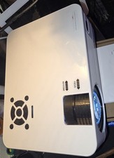 WHITE Roconia Projector WiFi/Bluetooth with 100in cloth screen tested open box