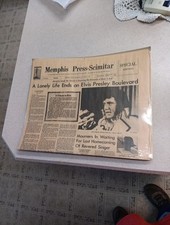 Elvis Presley Death August 17, 1977 Memphis Press Scimitar Special Newspaper