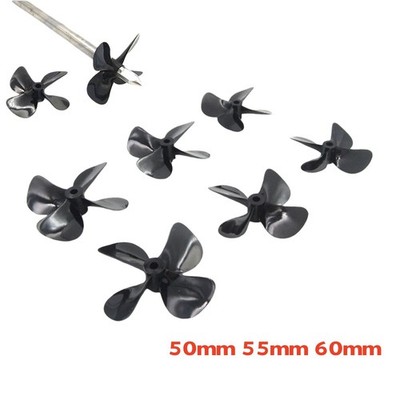 4 Blatt Nylon Kunststoff Propeller Schiffsschraube 50mm-60mm Für RC Boot Modell