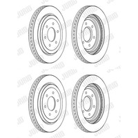 2X Jurid Bremsscheiben Vorne 320Mm BelÜFtet Passend FÜR Nissan NP300 Pathfinder