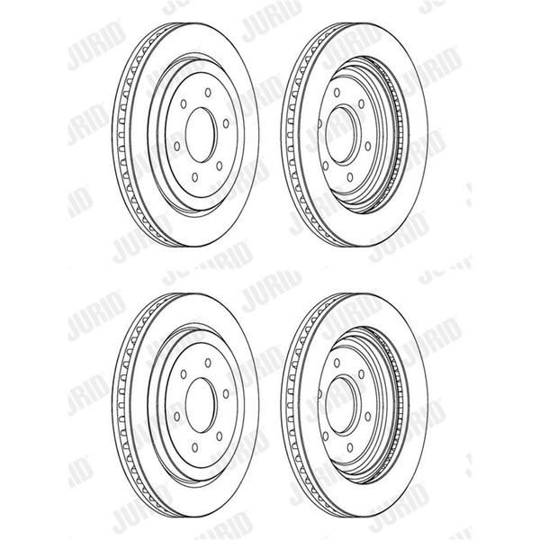 2X Jurid Bremsscheiben Vorne 320Mm BelÜFtet Passend FÜR Nissan NP300 Pathfinder-image