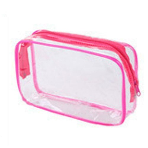NEW Waterproof Travel Bag Set Transparent Makeup Toiletry Clear Pouch UK Wash - Picture 3 of 16