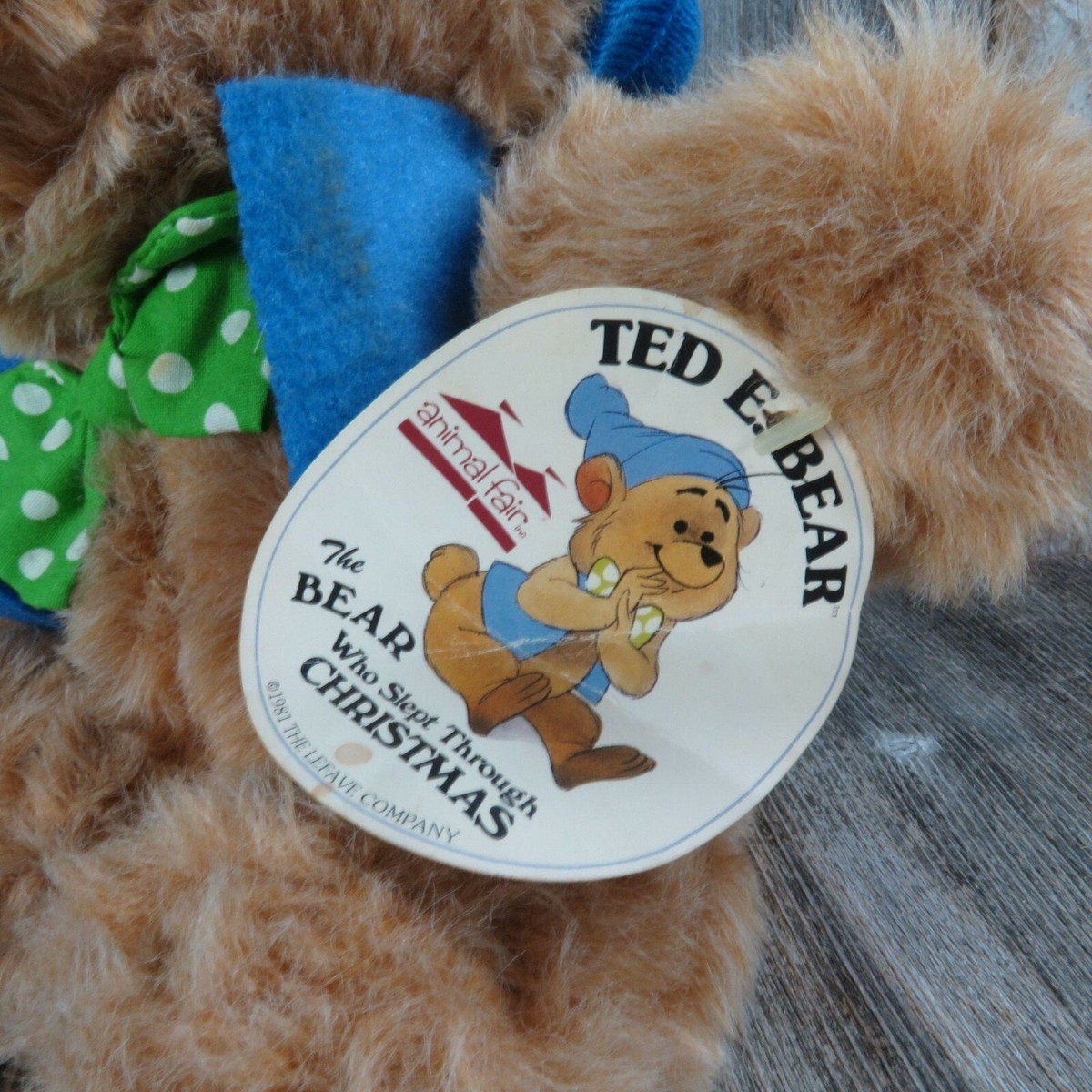 Vtg Ted E Bear Plush The Bear Who Slept Through Christmas
