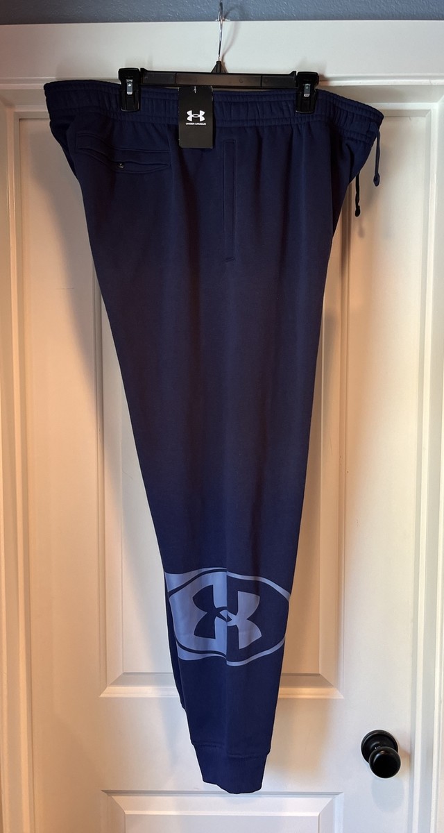 Under Armour Rival Fleece Branded Jogger Sweatpants Men XXL Blue