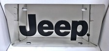 Jeep Tag Stainless Steel Chrome Mirror Vanity License Plate Black Letters Jeep Tag Stainless Steel Chrome Mirror Vanity License Plate Black Letters
