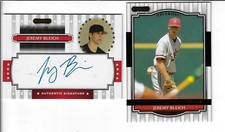 JEREMY BLEICH 2008 RAZOR BASEBALL DRAFT EXCLUSIVE SIGNATURES CARD ES19 & BASE 31