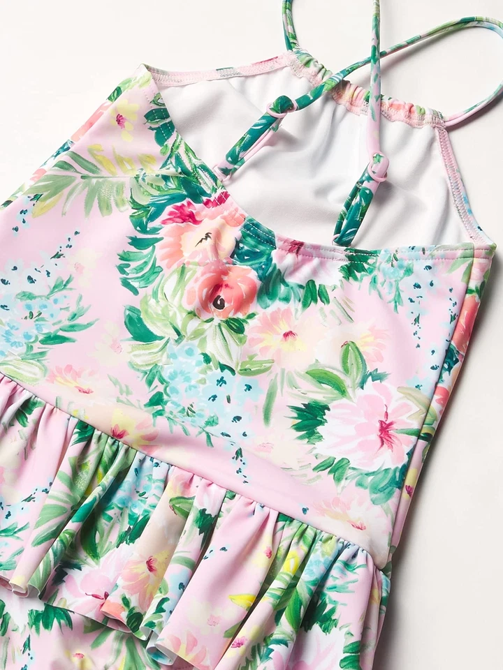 Traje de baño Seafolly 293049 con delantal delantero sin mangas de una pieza para niñas talla 6 Foto 2 de 3