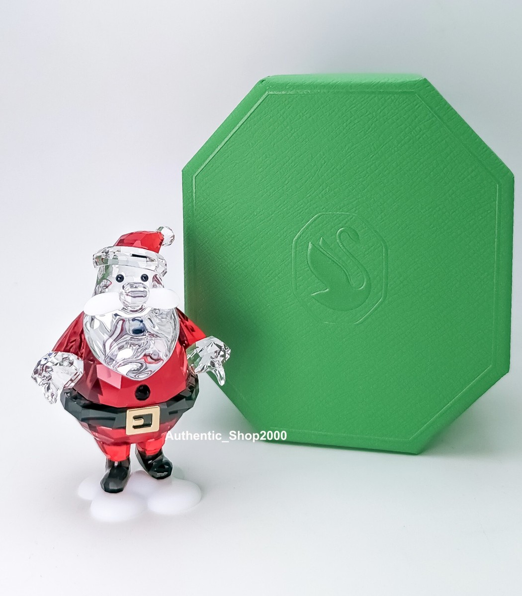 New 100% SWAROVSKI Crystal Holiday Cheers Santa Claus Figurine in