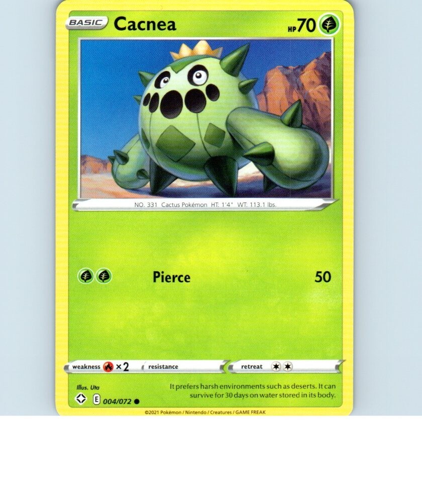 2021 Cacnea 004/072 Pokemon Card