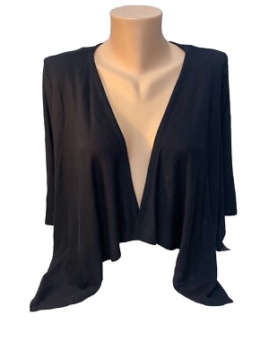 BCX Black Cardigan Juniors Size Medium 3/4 Sleeves - CUTE- NWT