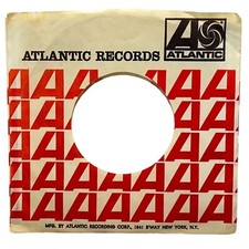 Atlantic Records Company Record Sleeve 45 RPM Vinyl Red A Logo