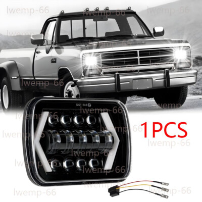 130W DOT 5x7'' 7x6'' LED Headlight Hi/Lo Beam For Dodge D150 D250 D350 W150 Pickup