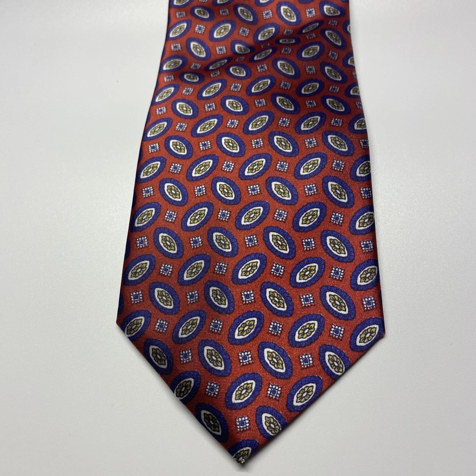 David Taylor Mens Tie Red Polyester Necktie - Image 3 of 4