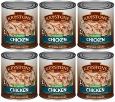 KEYSTONE ALL NATURAL CHICKEN, 6 - 28 OZ CANS, PREPPING SURVIVAL, FREE SHIPPING