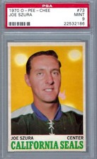 1970 O-PEE-CHEE HK #073 PSA 9 Joe Szura Seals 73