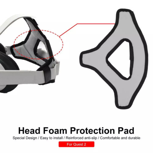 Headstrap Mount Pad for Oculus Quest 2 VR PU Leather Headbands Adjustable Holder - Bild 2 von 17