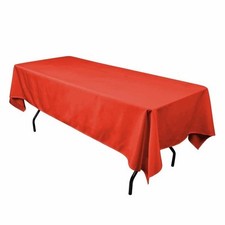 Gee Di Moda Tablecloth Rectangular 60 x 102 inch Polyester - Red