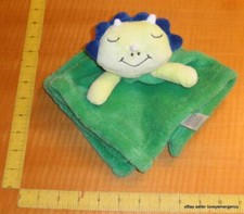 baby Gear Blue Green Dinosaur Triceratops Fleece Security Blanket Lovey