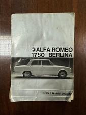 Libretto - Manuale Uso E Manutenzione Per Alfa Romeo 1750 Berlina Originale