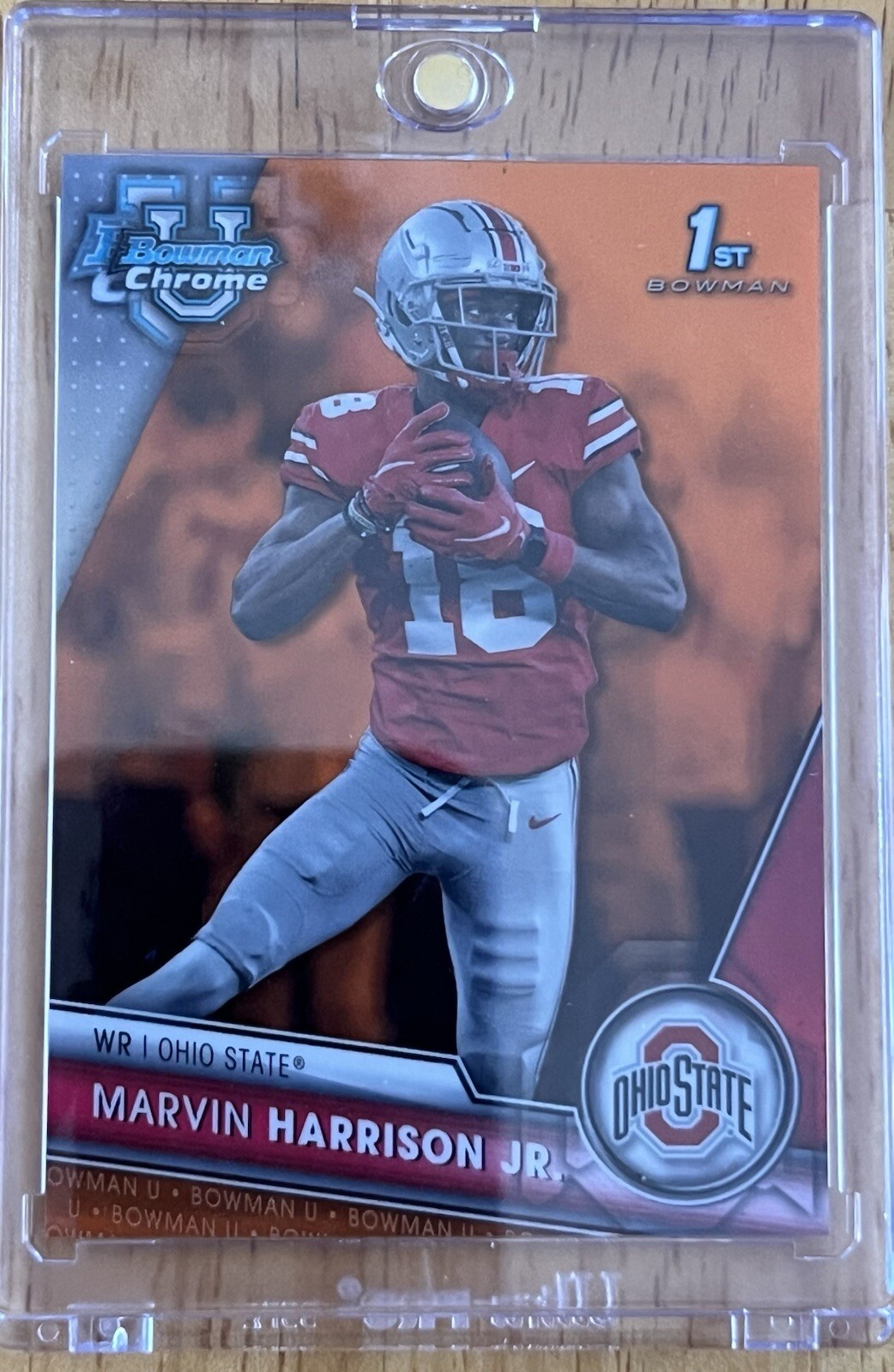 2023 Bowman U Chrome Sapphire Marvin Harrison Jr. 1st Orange Jersey # 2/25 #100