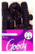 NEW Goody Heatless Hair Curler with Claw Clips and Scrunchies - Black - 4ct