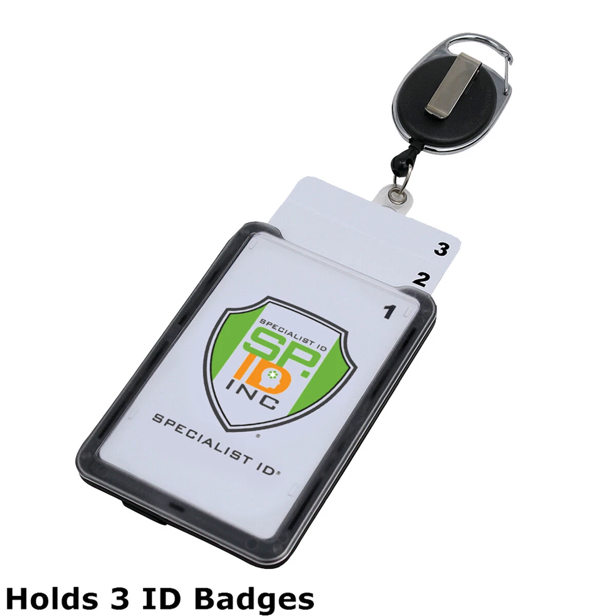 Advantus Retractable Carabiner Style Badge Reel with Badge Strap