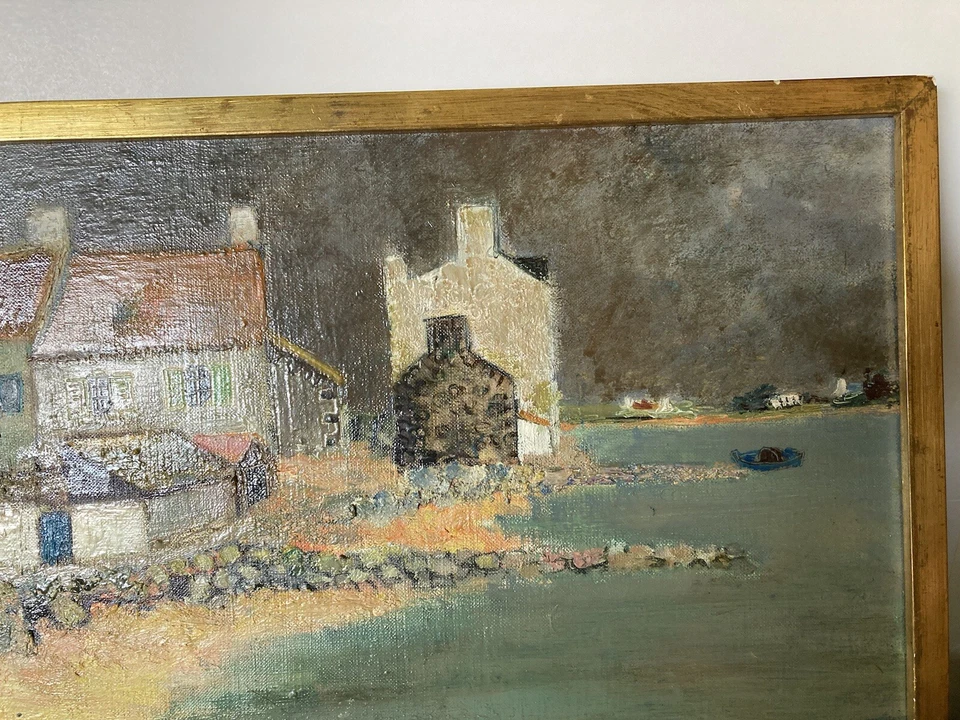 Michelle BRUNET VIDAL (1938):Vue des maisons bretonnes - Photo 4/4