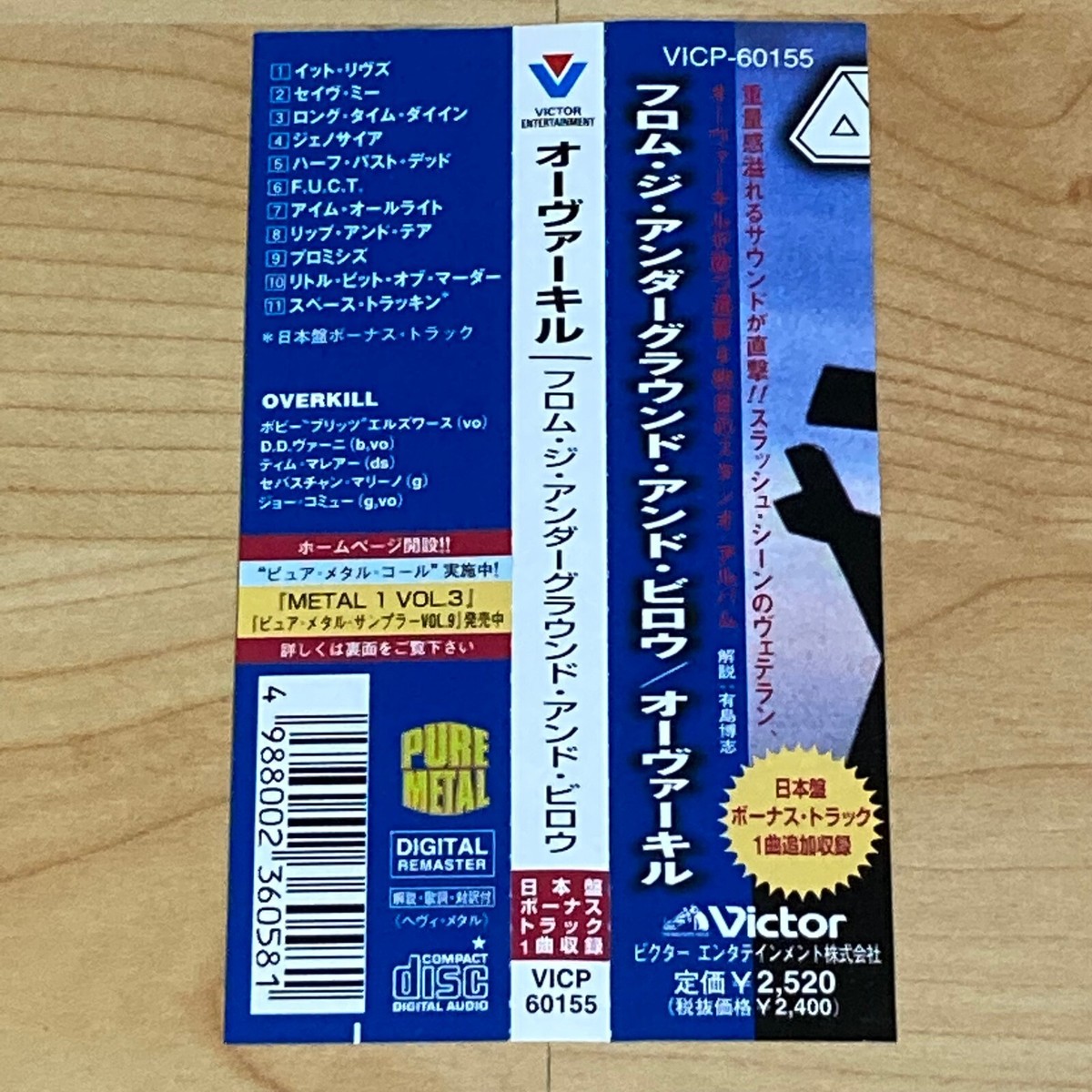 From The Underground & Below (+ Bonus Track) [IMPORT] by Overkill