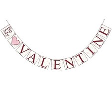 Be My Valentine Hanging Banner Valentine's Day Party Decoration Backdrop Garland