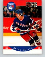 1990-91 Pro Set #203 Brian Mullen NM Near Mint NY Rangers
