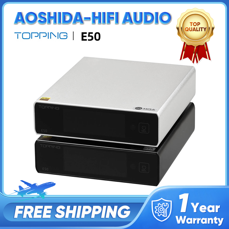 TOPPING E50 Hi-Res ES9068AS DAC MQA Decoder XMOS XU216 RCA
