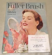 Vtg FULLER BRUSH Debutante Cosmetics Brochure Make Brooms Household Cleaners  