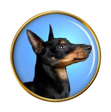 English Toy Terrier (Black & Tan) Lapel Pin Badge