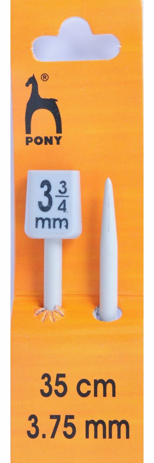 Pony Aluminium Knitting Pins Needles - Single Ended (35cm x 3.75mm)