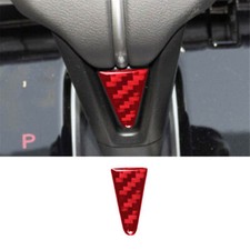 Cubierta lateral de varilla de cambio de marchas interior de fibra de carbono roja para Honda CR-V 2017-21